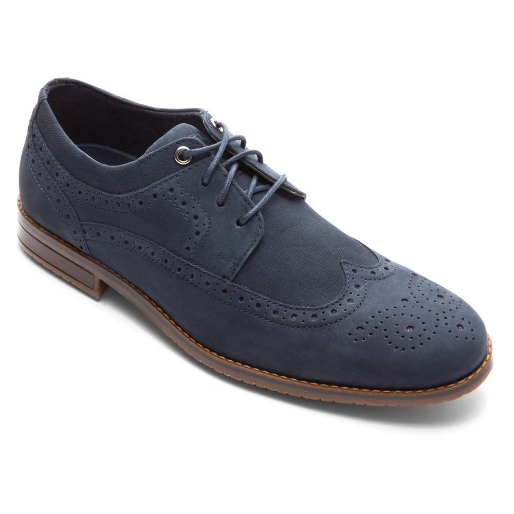 Rockport Oxfords Herre Marineblå - Style Purpose 3 Wingtip - LVFD76392